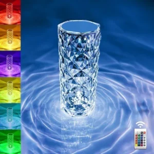 Rose Diamond Crystal Table Lamp (16 Colors)